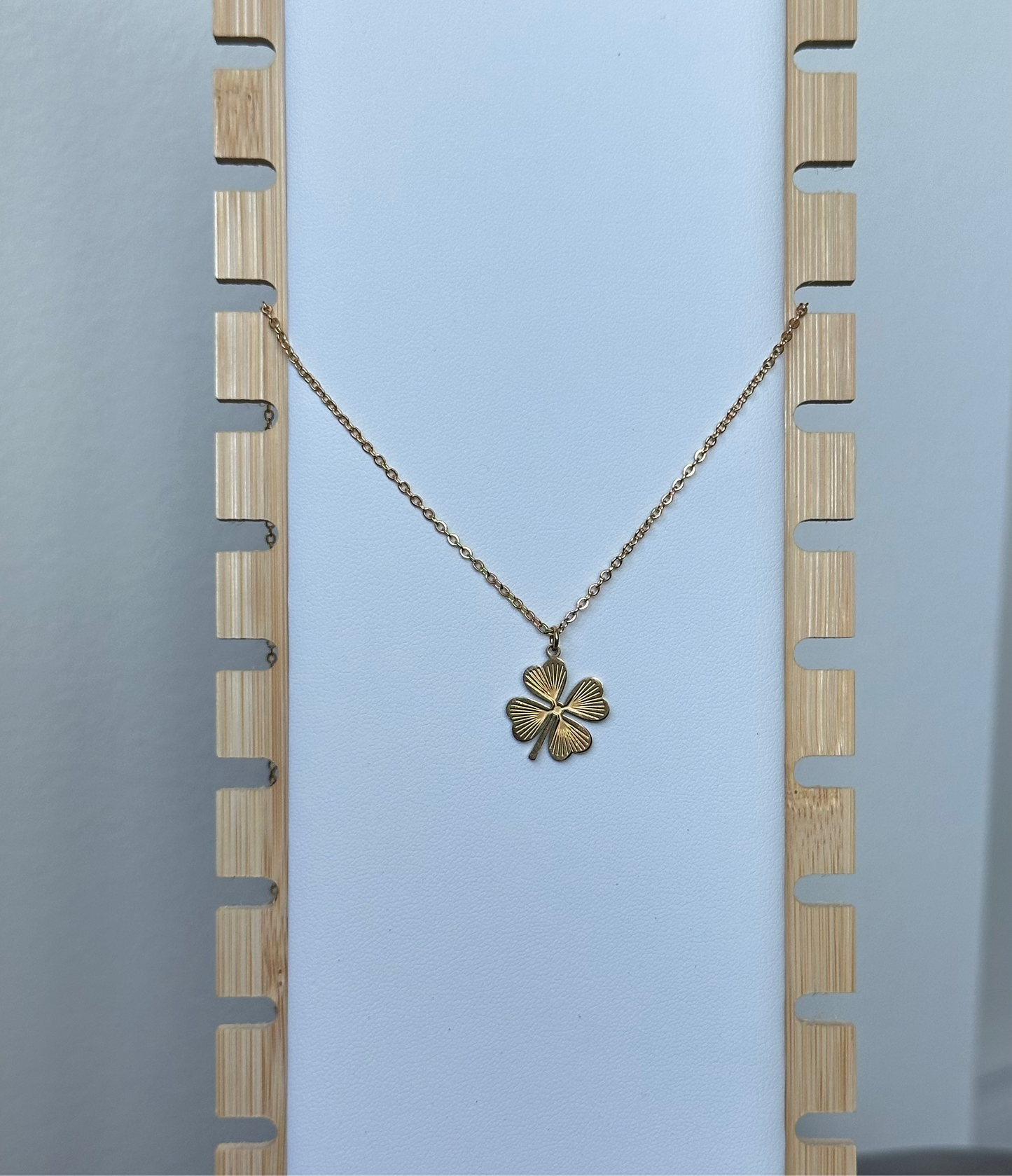 Chunky Four-Leaf Clover Gold Necklace