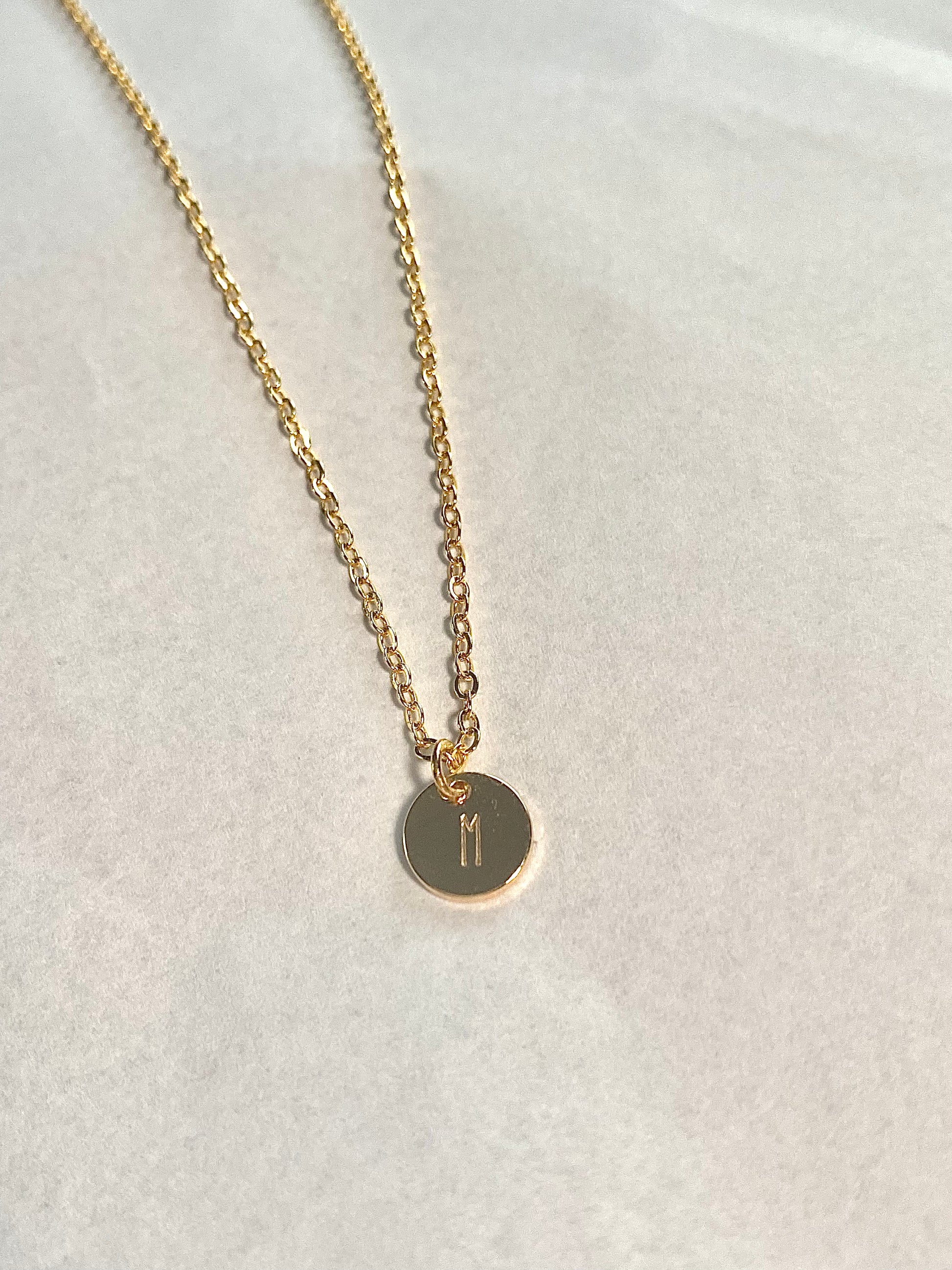 Tiny Initial Necklace